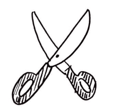 Tekening schaar