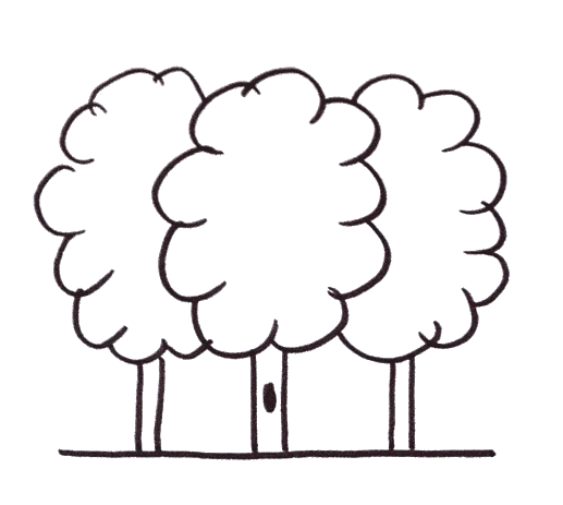 Tekening van bomen