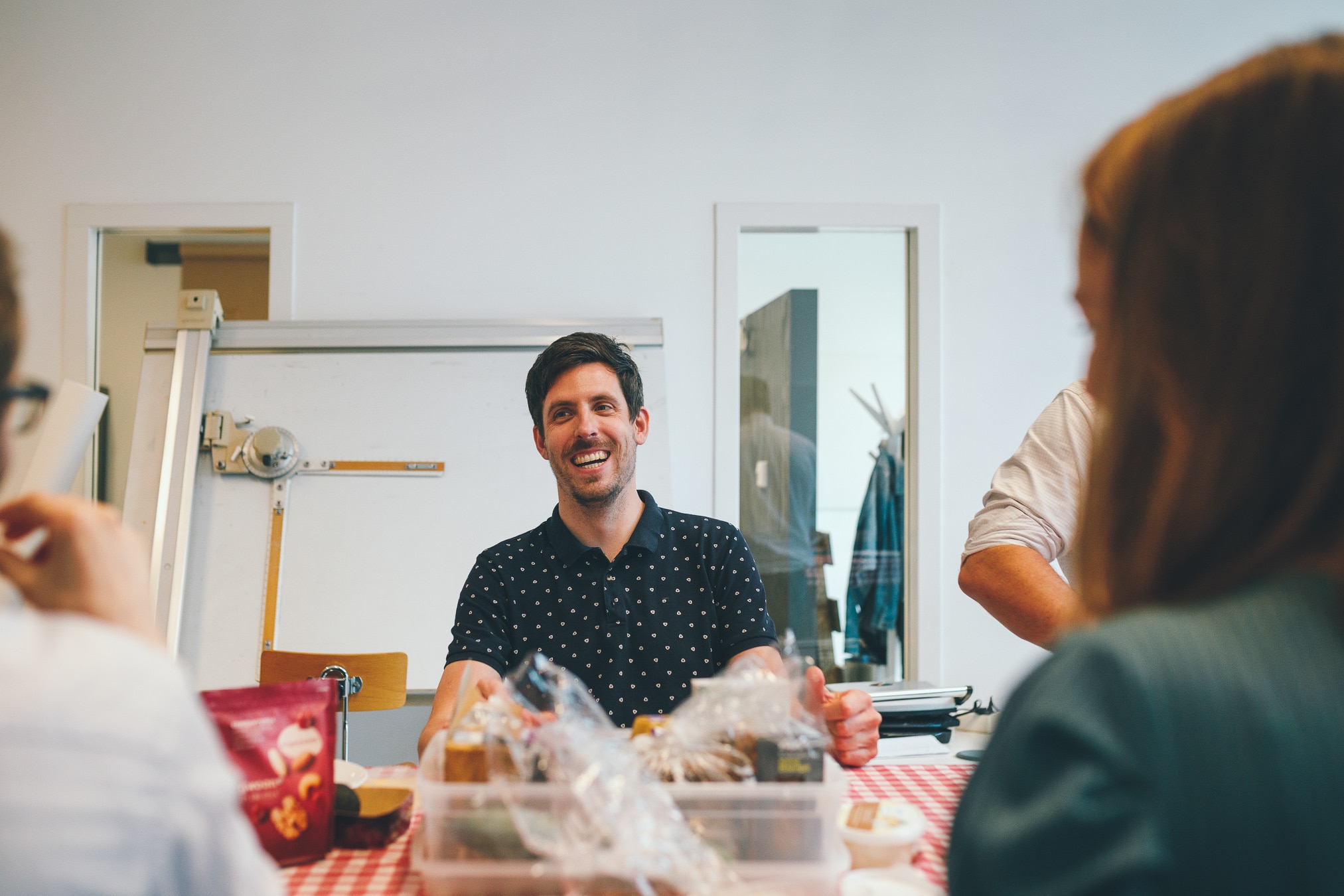 GriDD'ers aan het lunchen