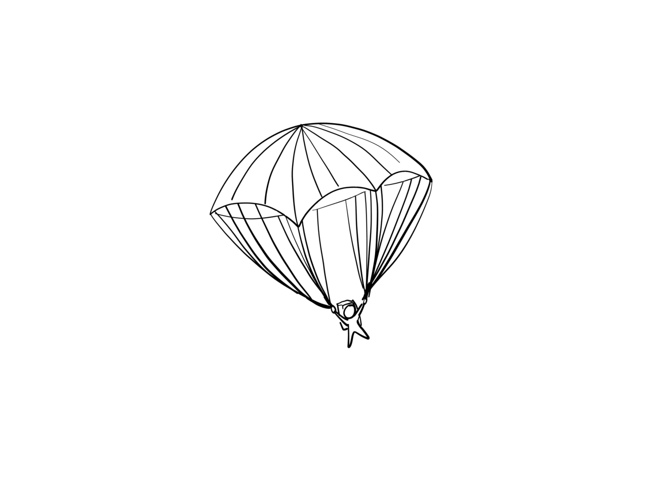 Tekening parachute
