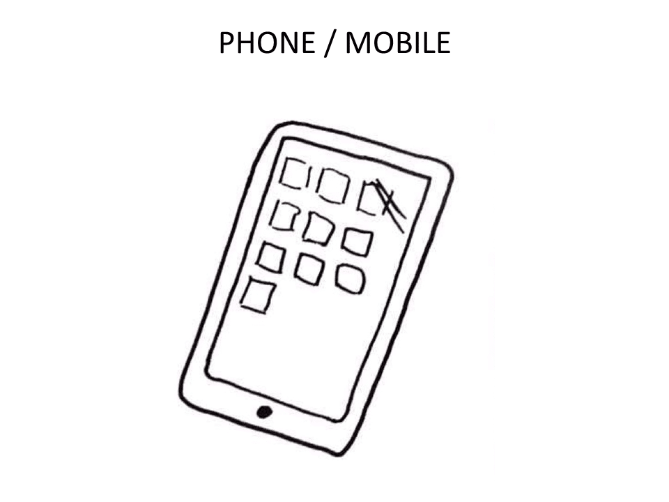 Tekening telefoon