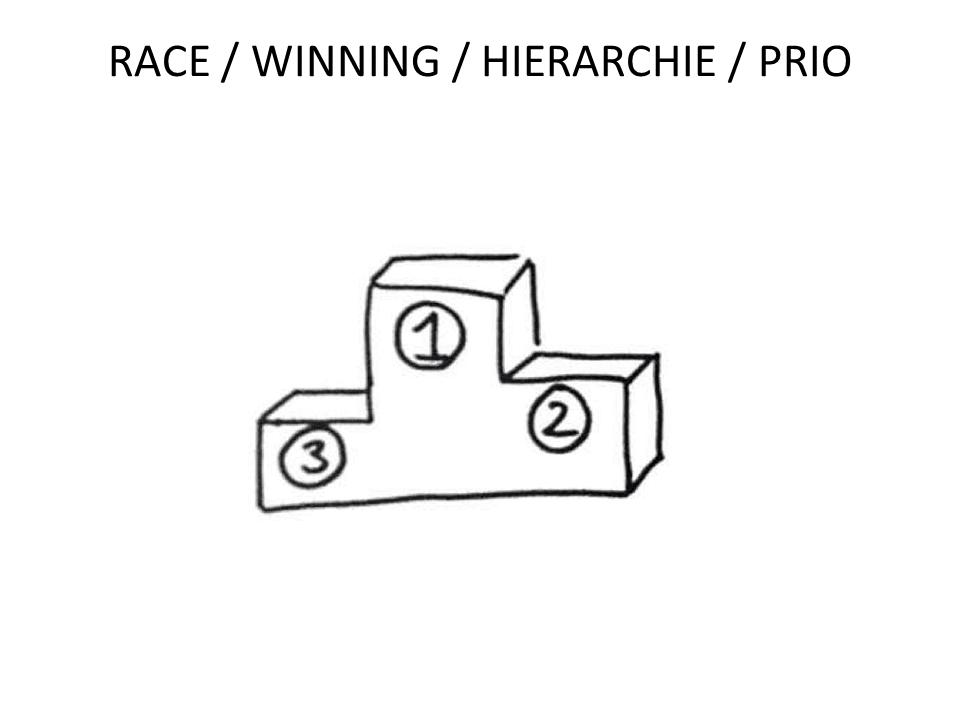 Tekening podium 1e, 2e en 3e plaats