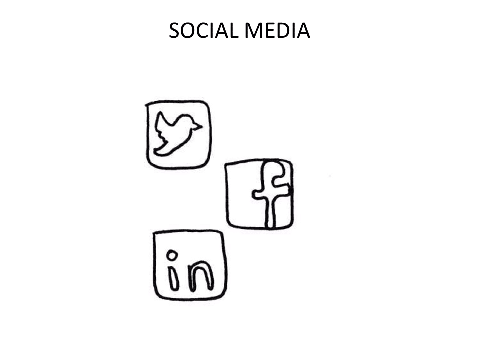 Tekening social media iconen