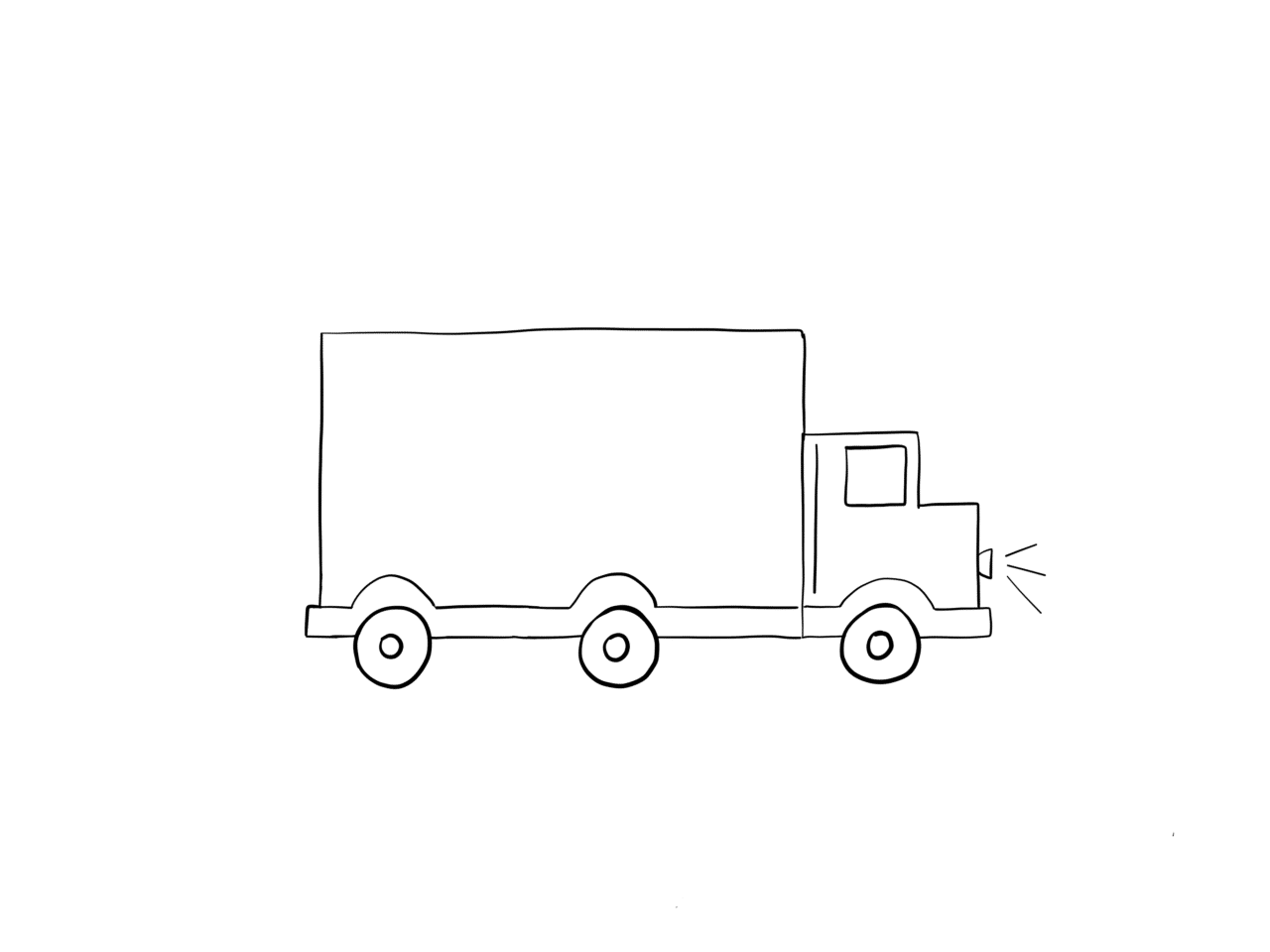 Tekening vrachtwagen