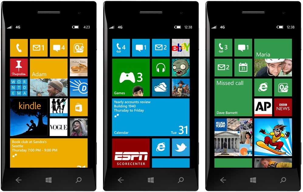 Windows phone flat design