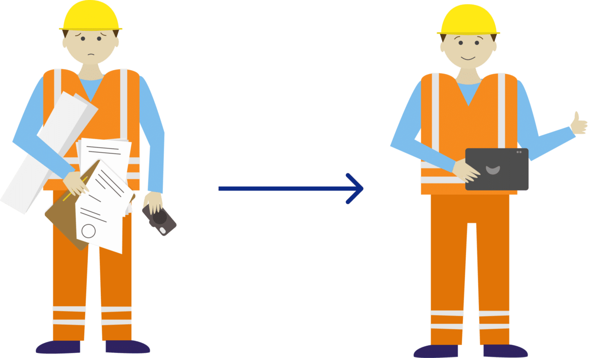 Illustration: Before and after inspection application
